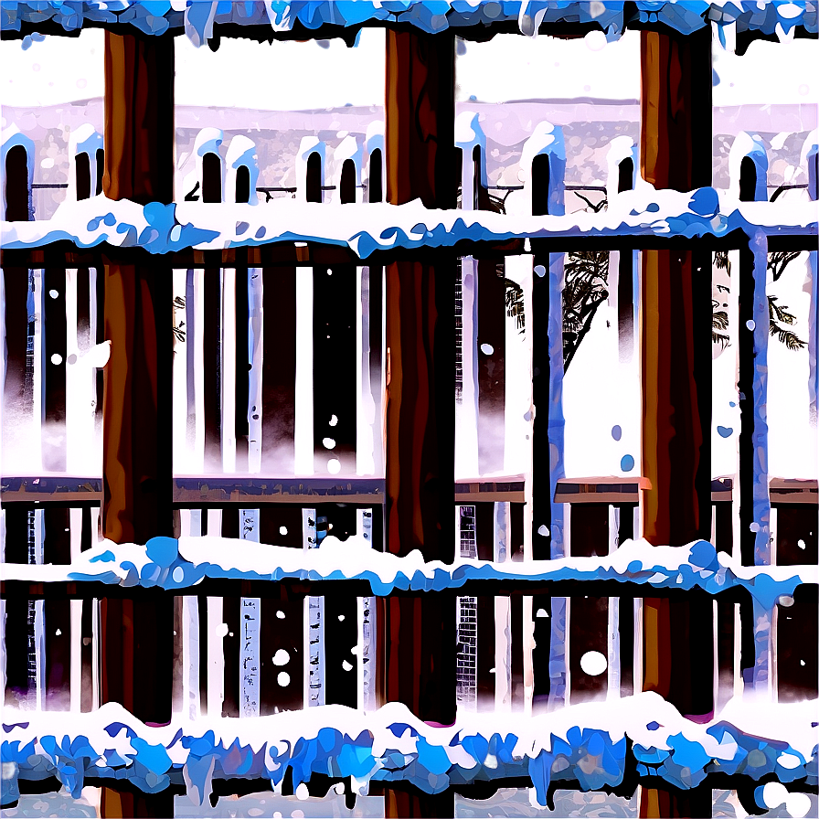 Snowy Fence Transparent Png Tmf87 PNG Image