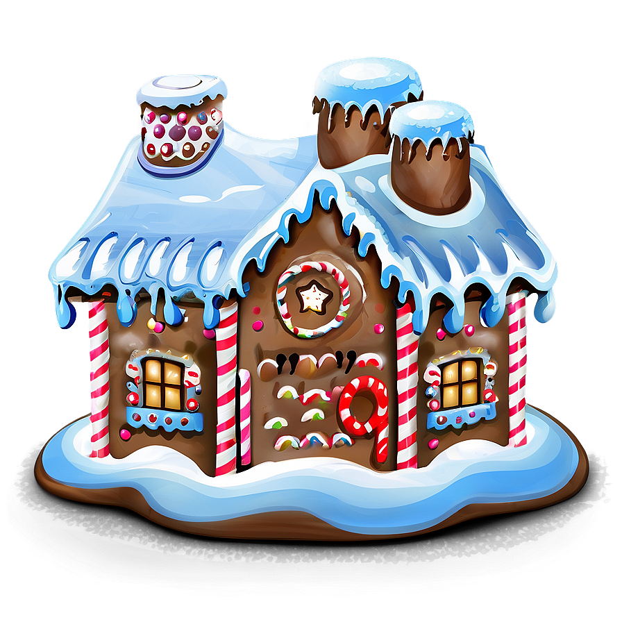 Snowy Gingerbread House Png 05212024 PNG Image