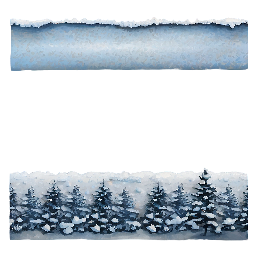 Snowy Landscape Border Png Bca38 PNG Image