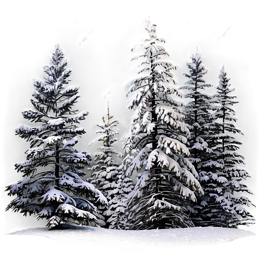 Snowy Mountain Forest Edge Png Xlg63 PNG Image