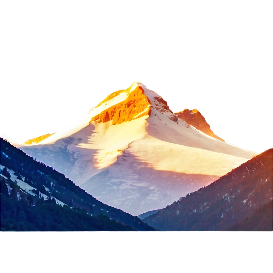 Snowy Mountain Sunrise Png 19 PNG Image