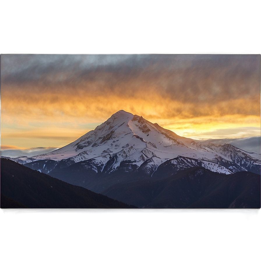 Snowy Mountain Sunrise Png 50 PNG Image