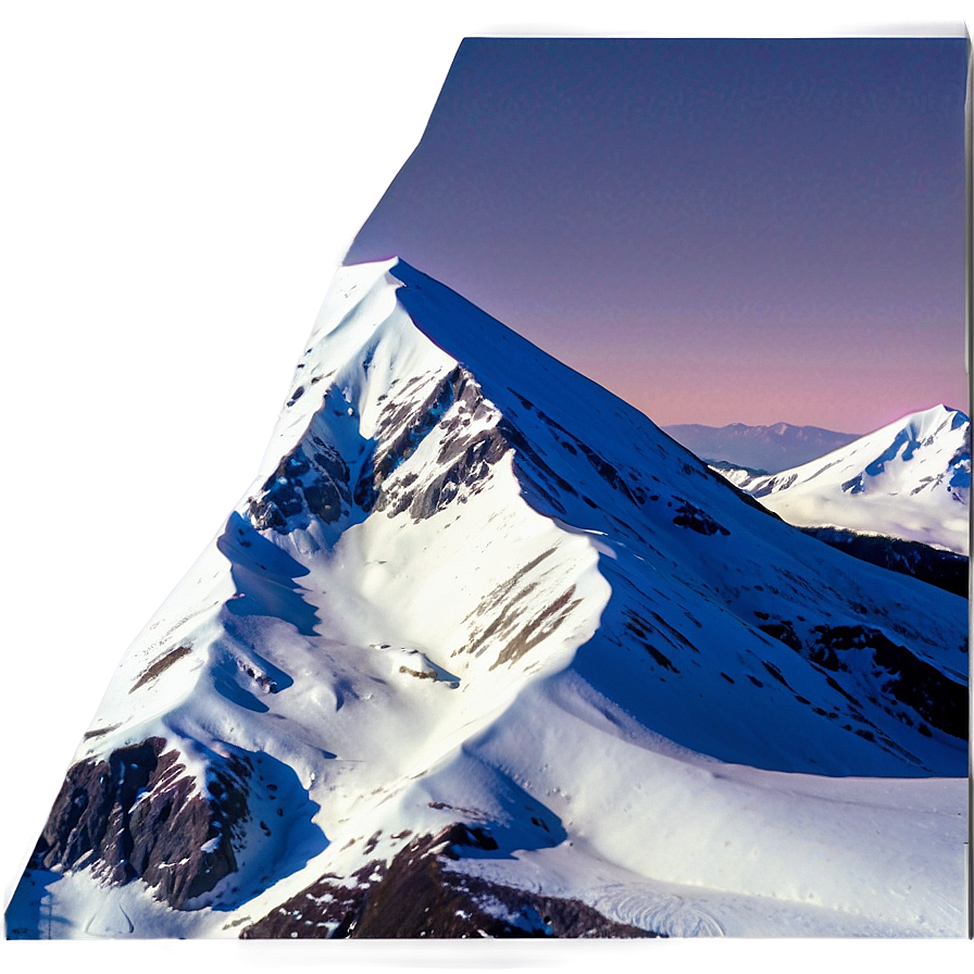 Snowy Mountain Twilight Png Eoh PNG Image