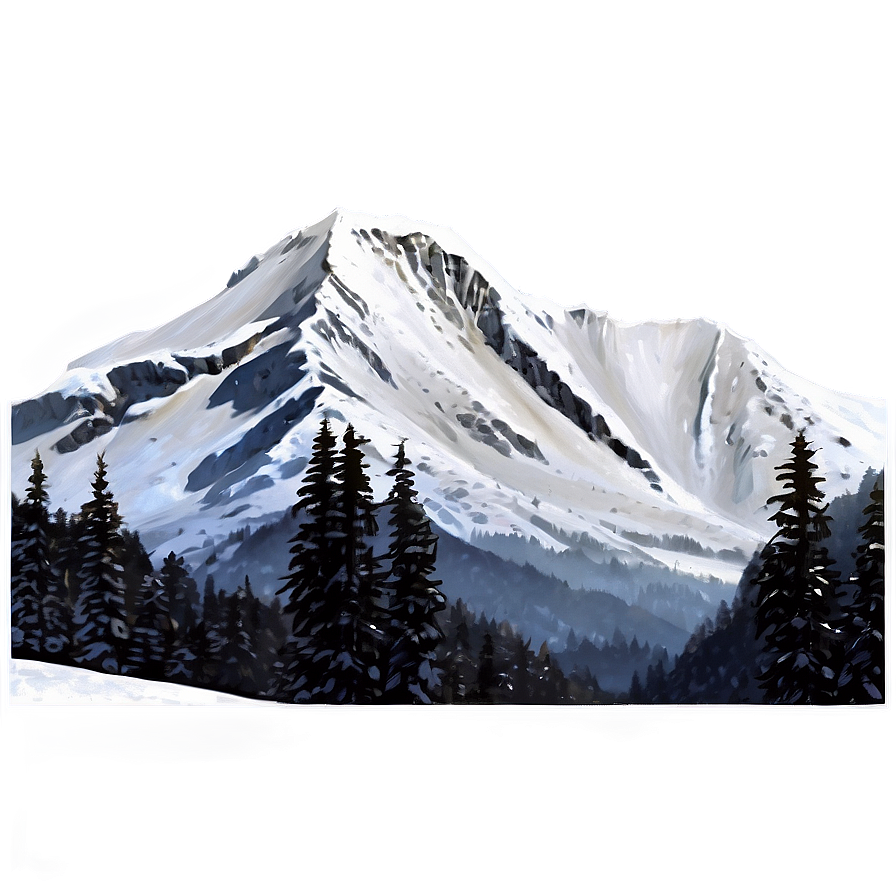 Snowy Mountain Twilight Png Qhu22 PNG Image