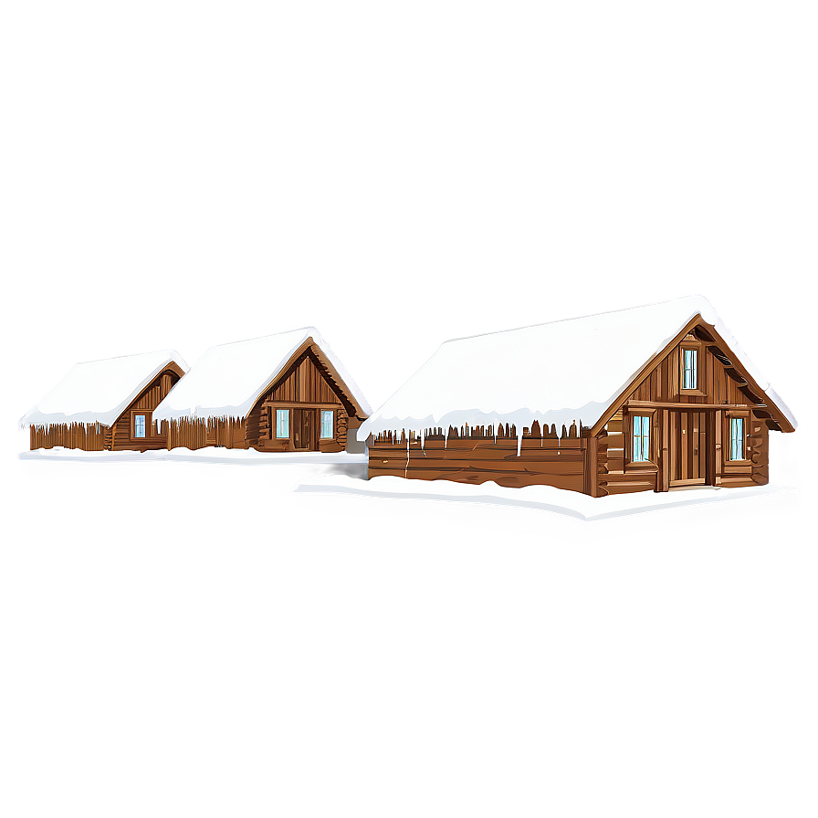 Snowy Mountain With Cabin Png 39 PNG Image