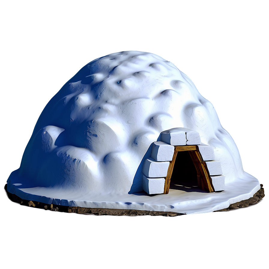 Snowy Mountain With Igloo Png Baf PNG Image