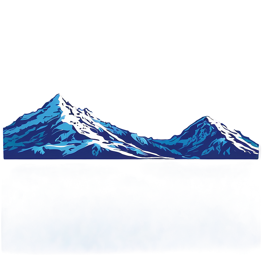 Snowy Mountain With Snowflakes Png Qpv74 PNG Image