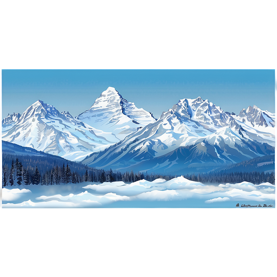 Snowy Mountains Oh The Places You'll Go Png Lam19 PNG Image