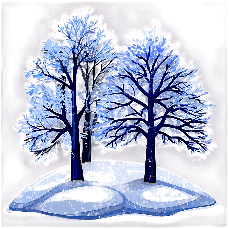 Snowy Night Trees Png Irk18 PNG Image