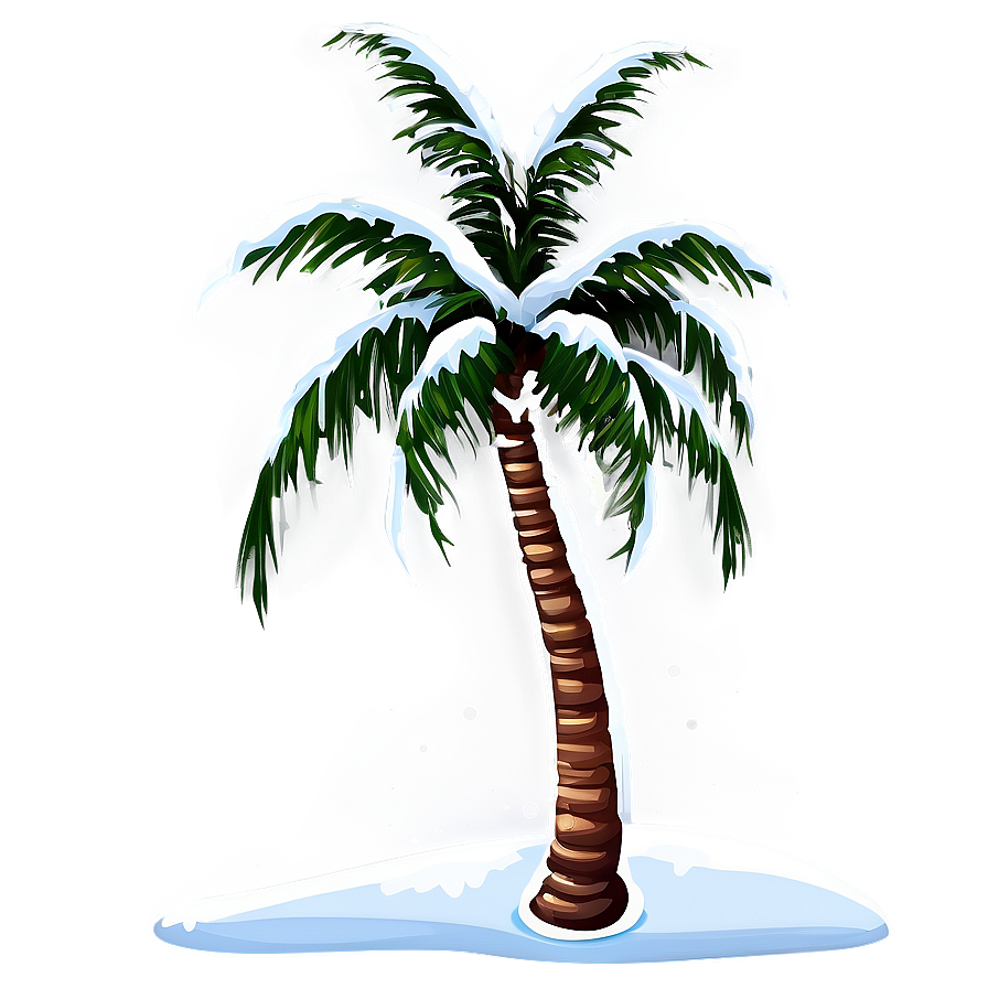 Snowy Palm Tree Png 2 PNG Image