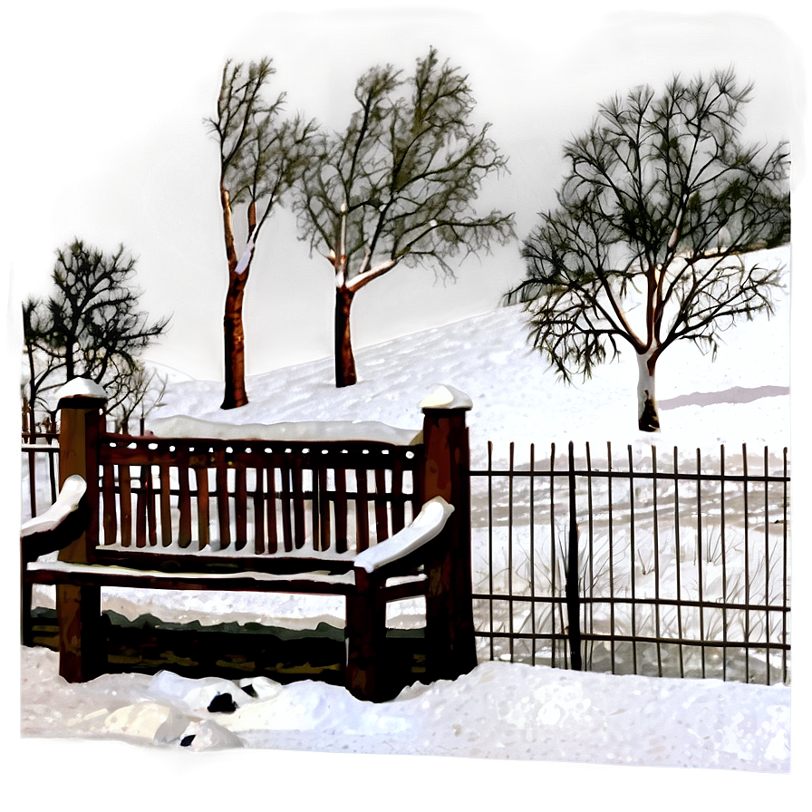 Snowy Park Transparent Png Ysl38 PNG Image