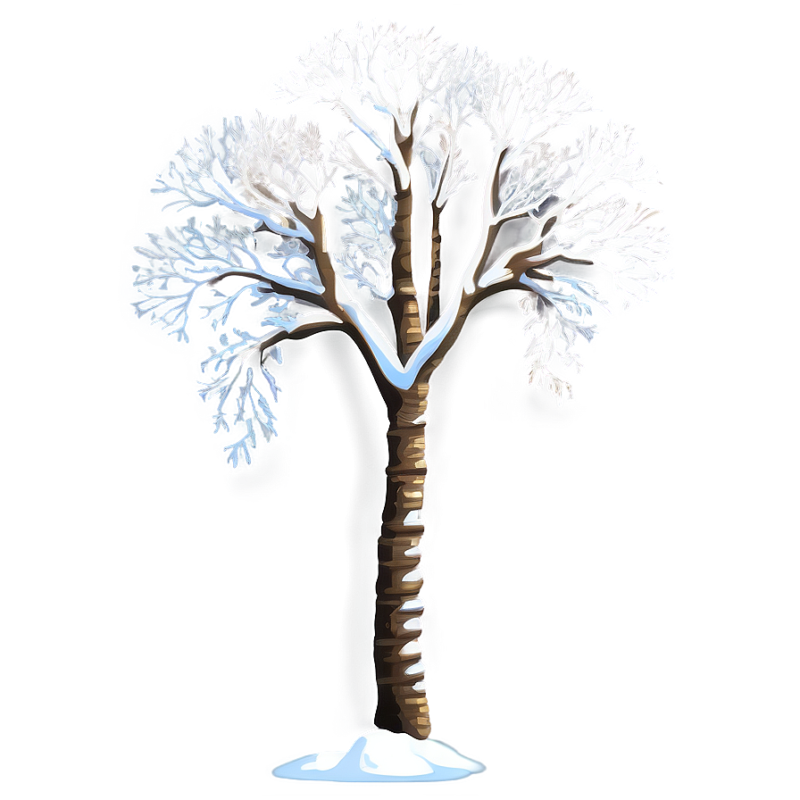 Snowy Poplar Tree Png Vcl PNG Image