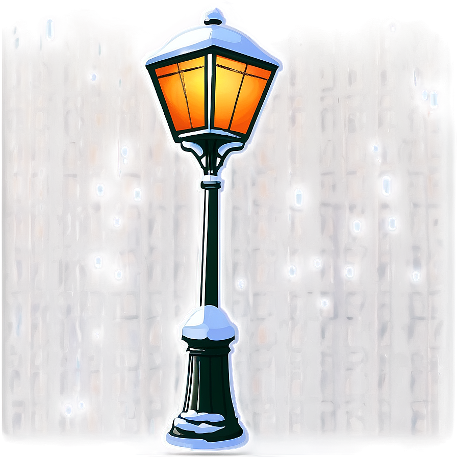 Snowy Streetlamp Transparent Png Cff PNG Image