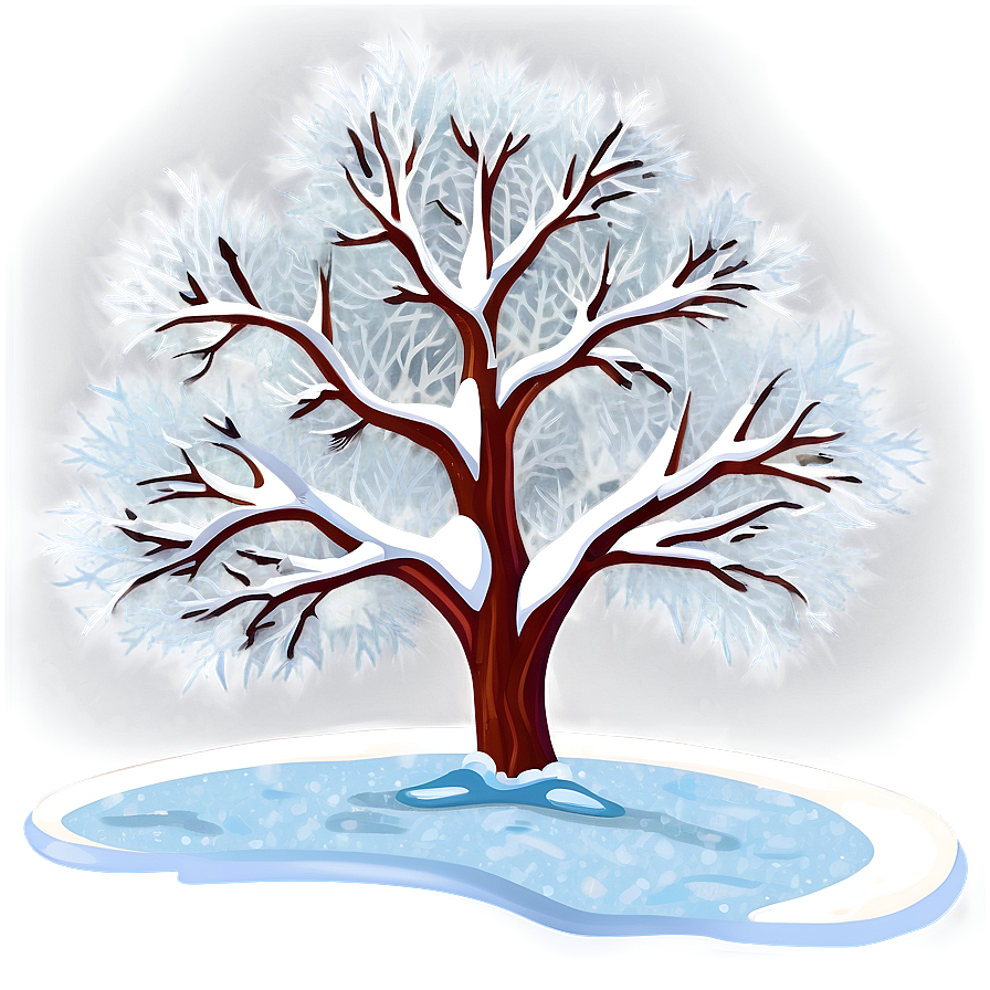 Snowy Tree At Dusk Png Ltf PNG Image