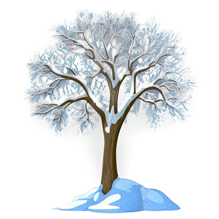 Snowy Tree In Blizzard Png Bag58 PNG Image