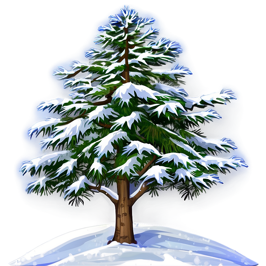 Snowy Tree In Park Png Vou PNG Image