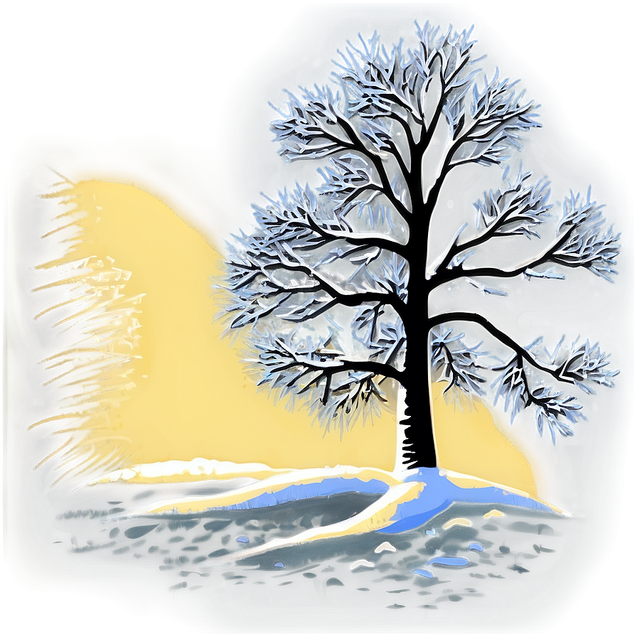 Snowy Tree Silhouette Png Mmb PNG Image