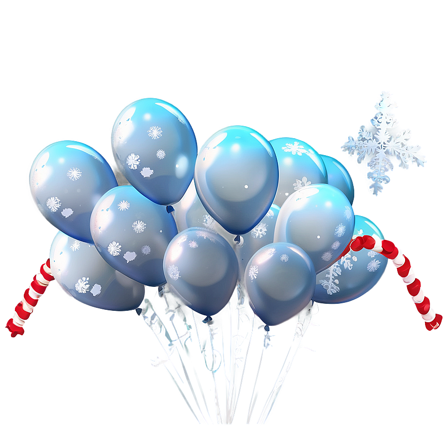 Snowy White Balloons Png 8 PNG Image