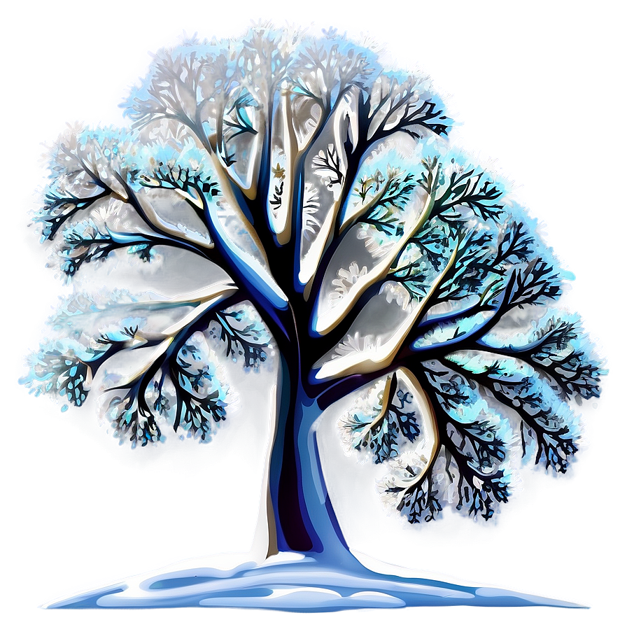 Snowy White Tree Graphic Png Ilp PNG Image