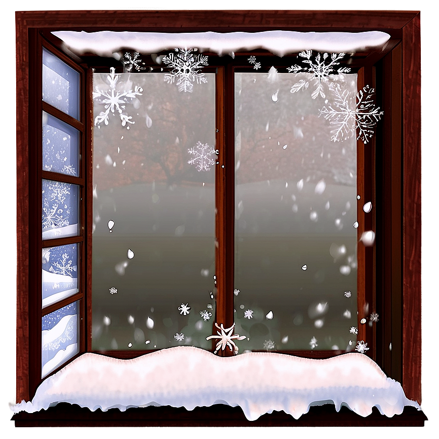 Snowy Window Transparent Png Gay73 PNG Image