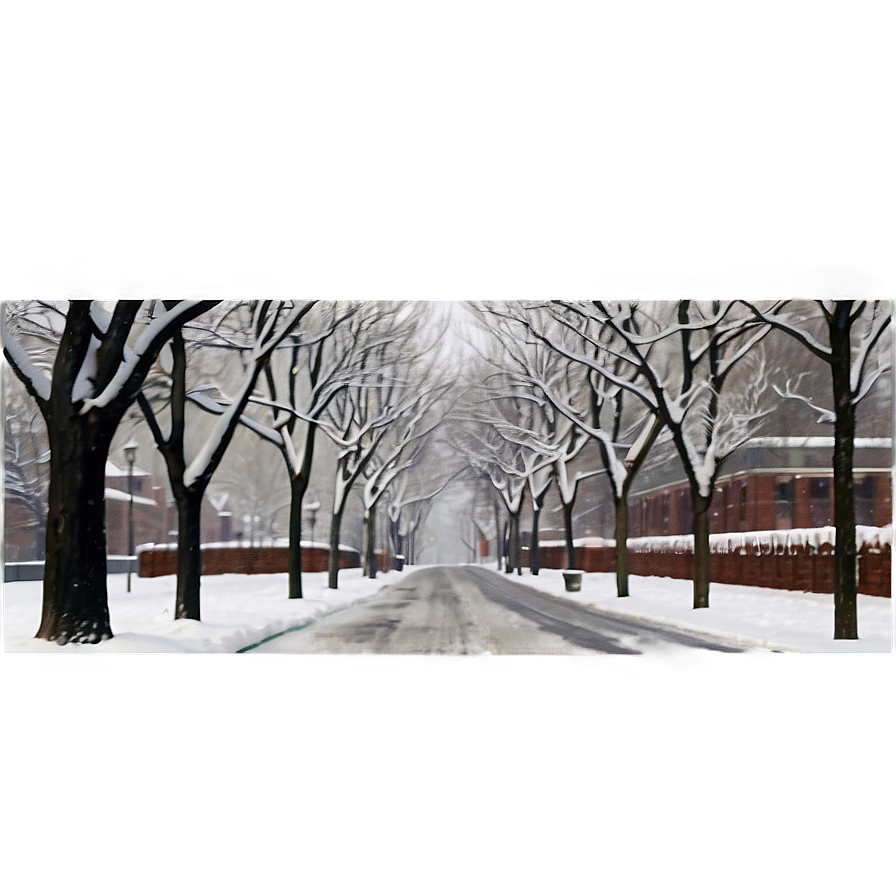 Snowy Winter Street Png 32 PNG Image