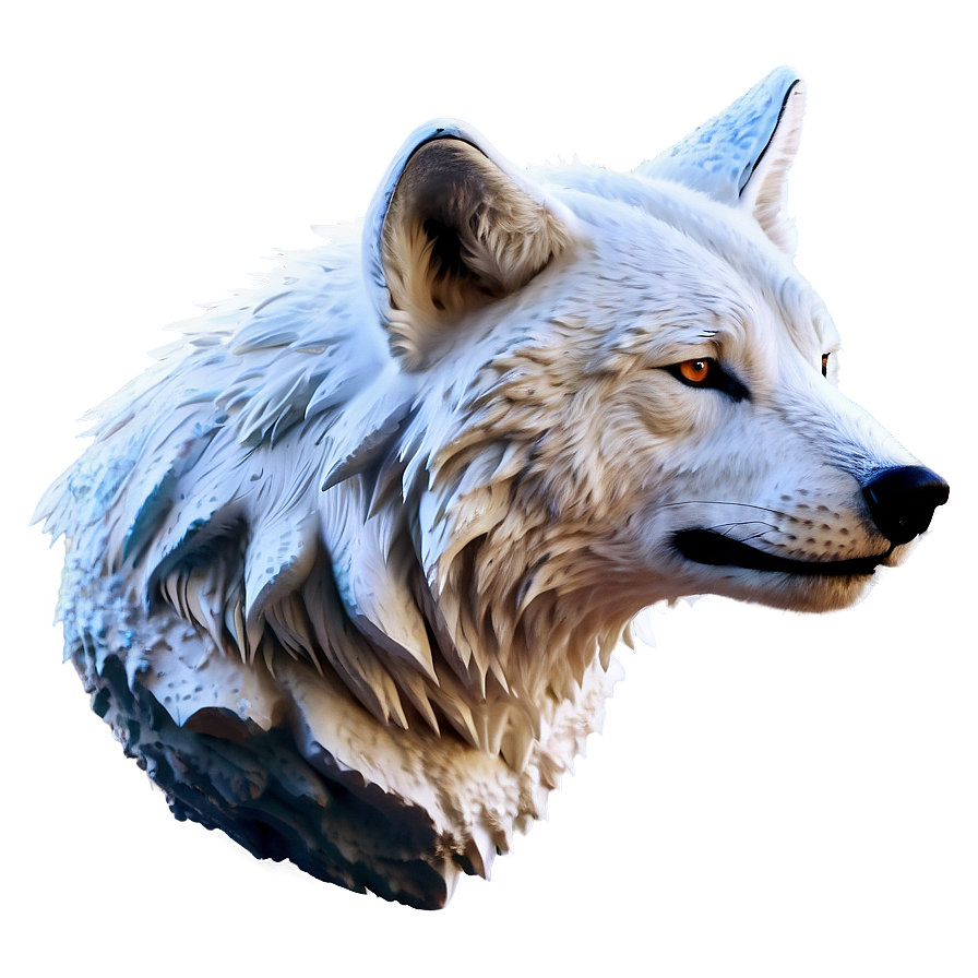 Snowy Wolf Head Landscape Png 30 PNG Image