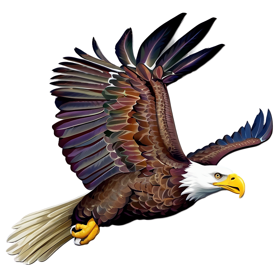 Soaring American Eagle Png Eue PNG Image