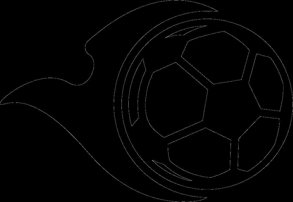 Soccer Ball Motion Outline PNG Image