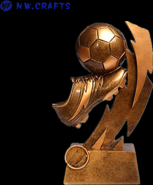 Soccer Balland Cleat Trophy PNG Image