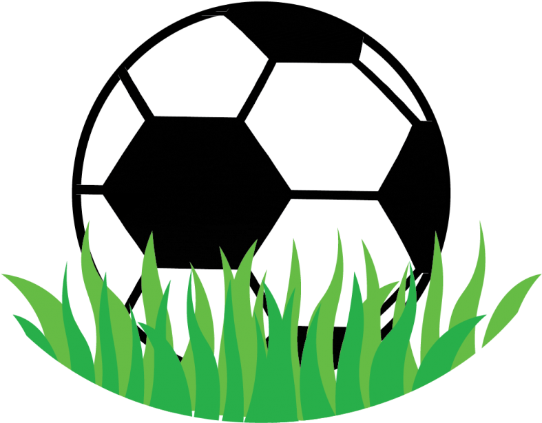 Soccer Ballin Grass Vector PNG Image