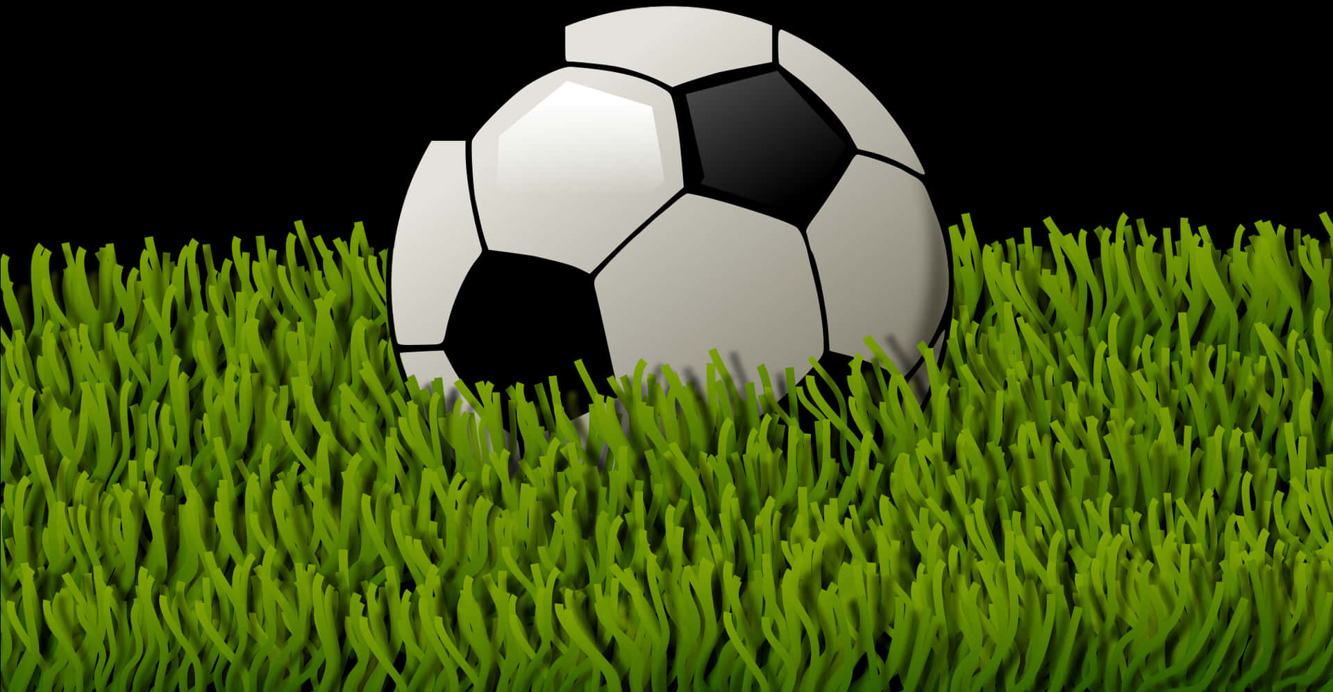 Soccer Ballon Grass Field PNG Image