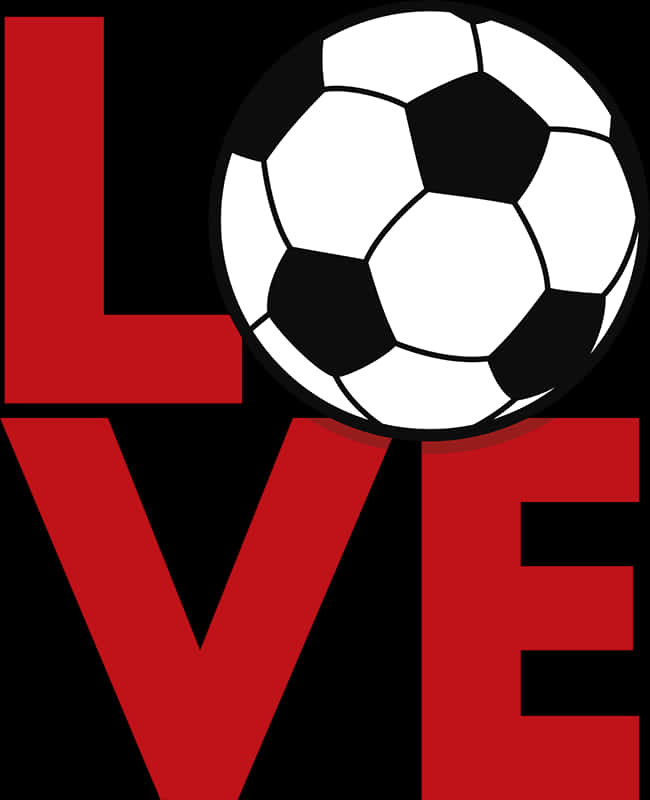 Soccer Love Graphic Art PNG Image