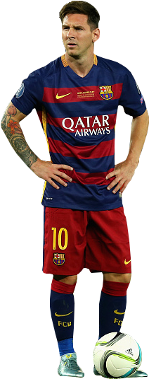 Soccer_ Player_in_ Barcelona_ Kit PNG Image