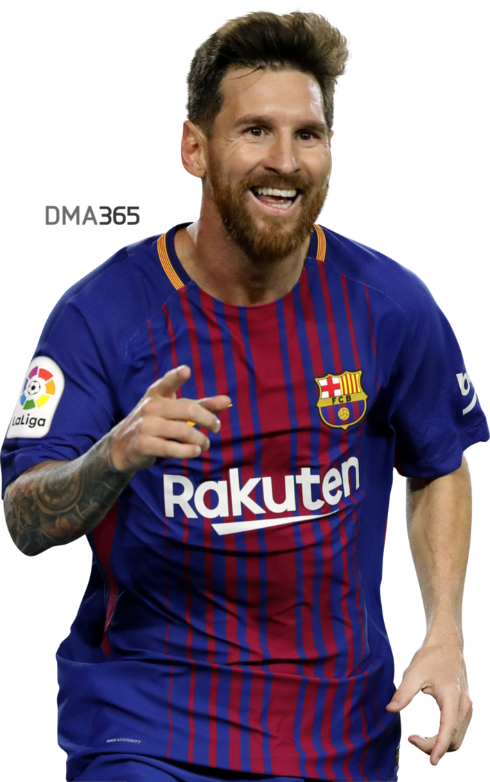 Soccer_ Player_in_ Barcelona_ Kit_ Action_ Pose PNG Image