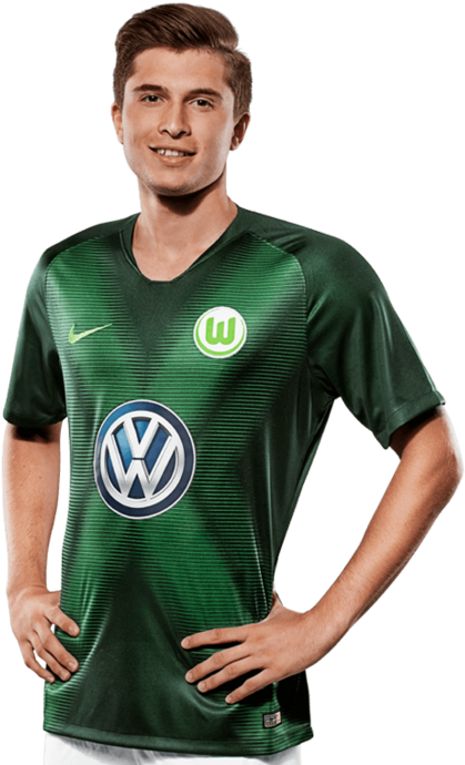 Soccer Playerin Green Jersey PNG Image