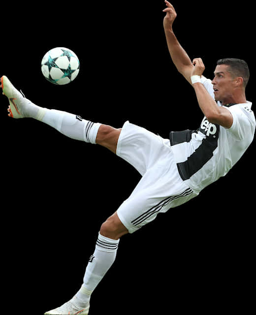 Soccer_ Star_ Mid Air_ Kick PNG Image