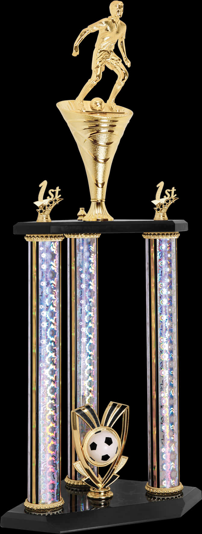 Soccer Trophywith Golden Figure PNG Image