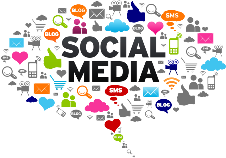 Social Media Concept Cloud PNG Image