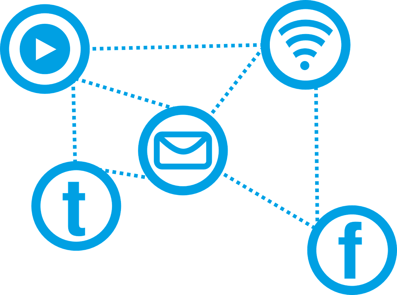 Social Media Connectivity Graphic PNG Image