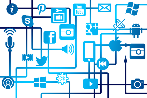 Social Media Connectivity Icons PNG Image