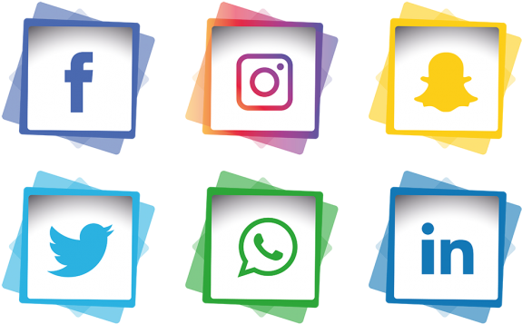 Social Media Icons Collection PNG Image