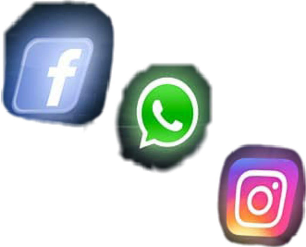 Social Media Icons Floating PNG Image