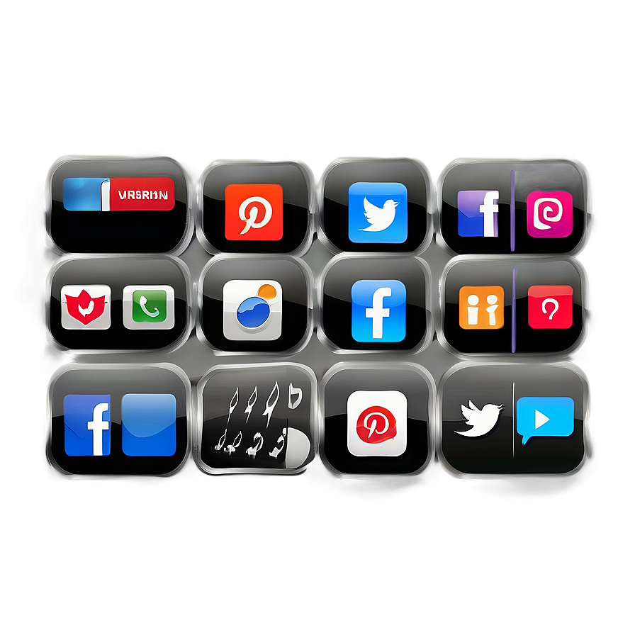 Social Media Icons For Corporate Sites Png Drq PNG Image