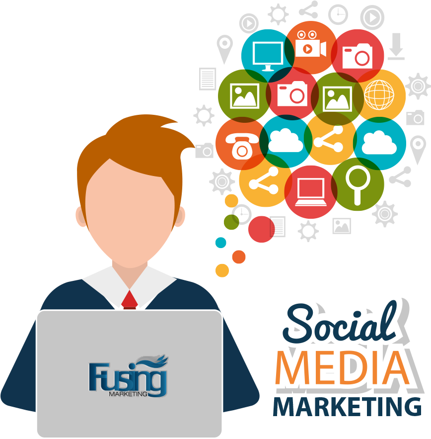 Social Media Marketing Professional Illustration PNG Image