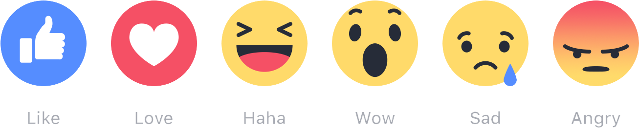 Social Media Reaction Emojis PNG Image