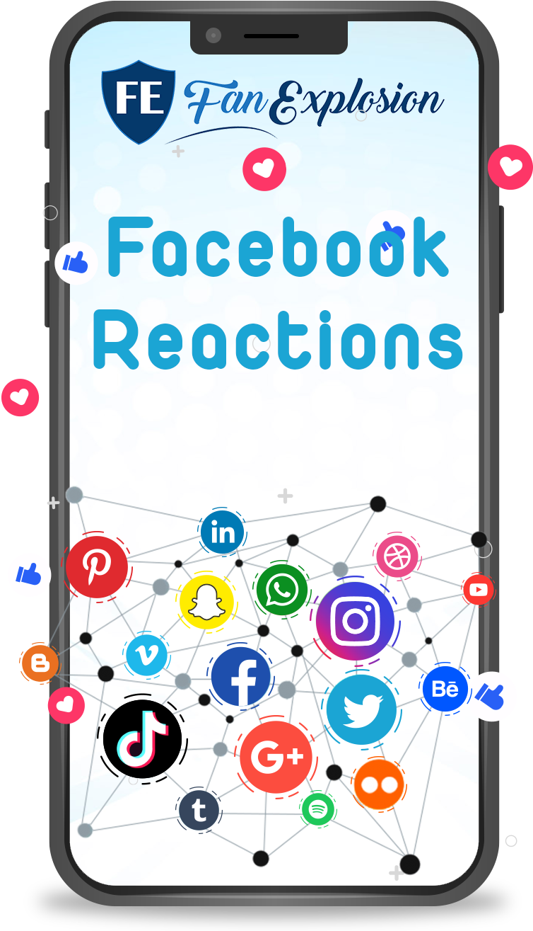 Social Media Reactions Explosion PNG Image