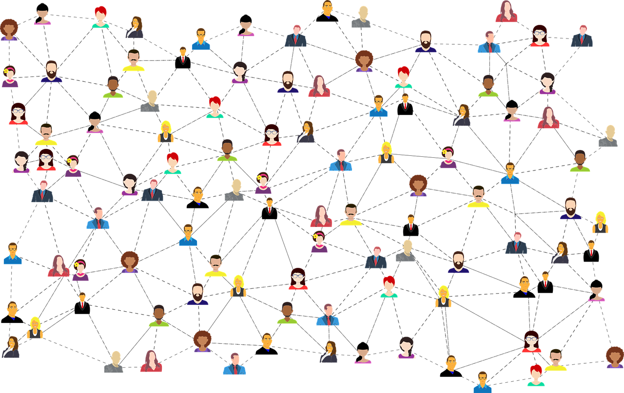 Social Network Connectivity Illustration PNG Image