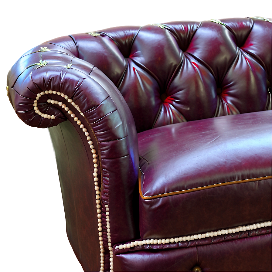 Sofa With Detailed Stitching Png 54 PNG Image