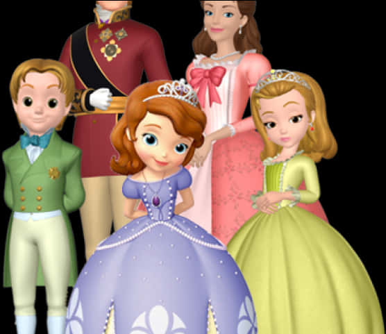 Sofia The First Royal Family Portrait PNG Image