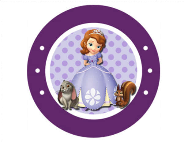 Sofia The First With Animal Friends PNG Image